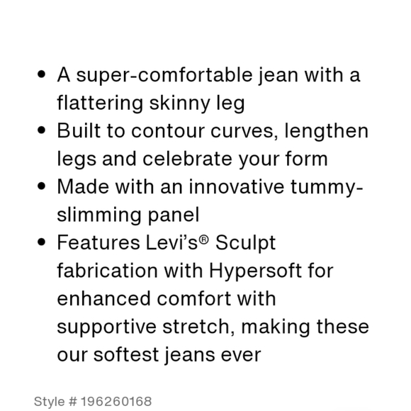 Perfect condition, Levi's style 311, dark blue size 27 28 - Picture 10 of 10